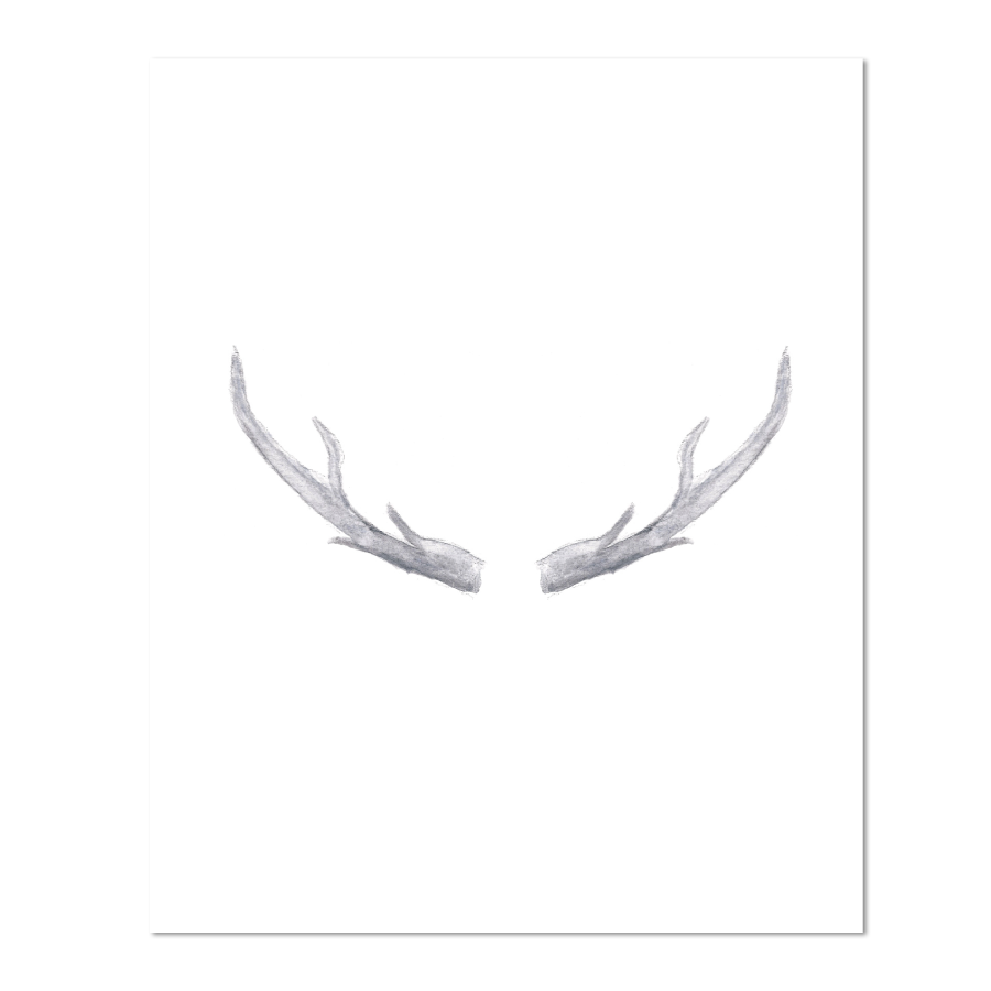 900x900 Sorelle Paper Amp Prints The Paint Shop Watercolor Gray Antlers