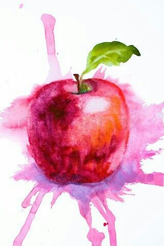 320x480 Watercolor Apple Watercolour
