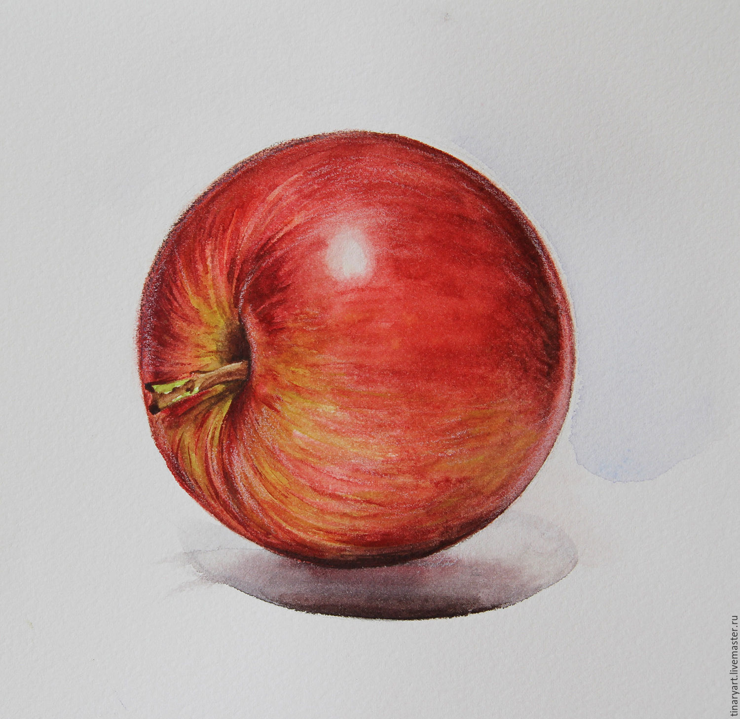 1500x1458 Watercolor Apple Shop Online On Livemaster With Shipping