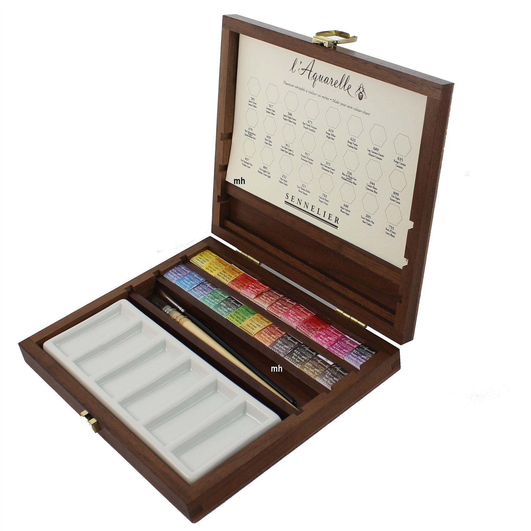 1800x1800 Sennelier Artists Wooden Box Extra Fine Professional Watercolour