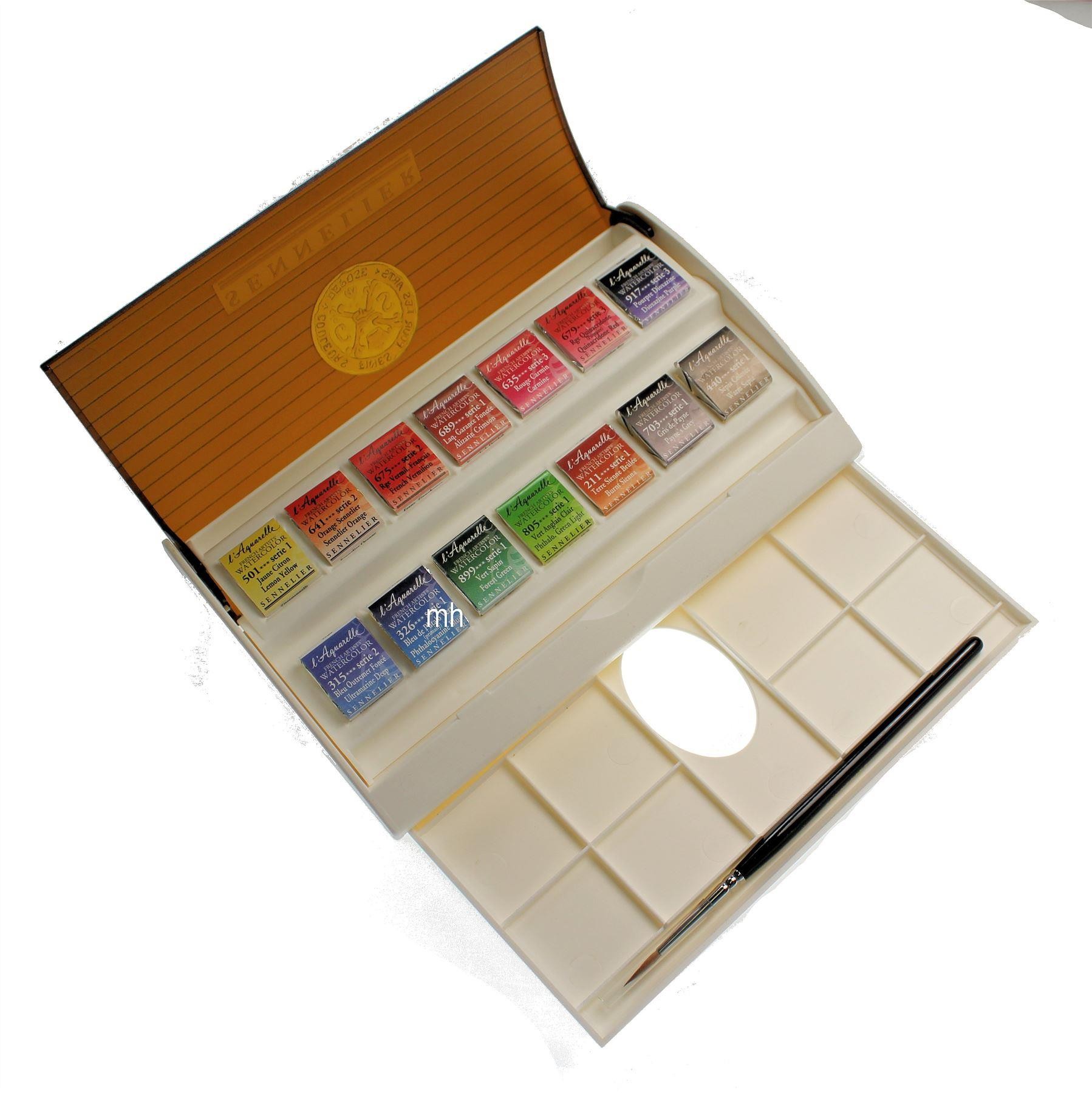 1798x1800 Sennelier Watercolor Paint Pans Set Professional Travel Set