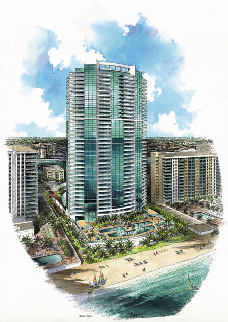 447x630 Pen And Inkwatercolor Architectural Rendering