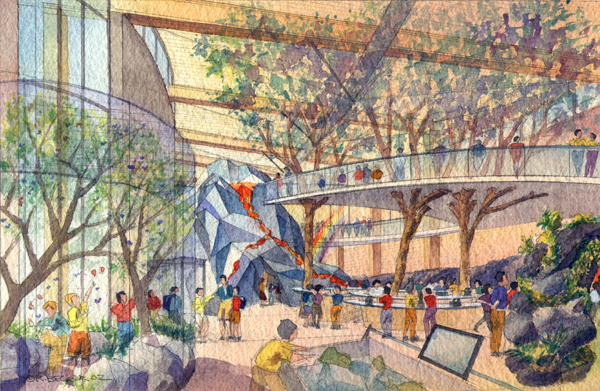 600x391 Watercolor Interior Architectural Renderings