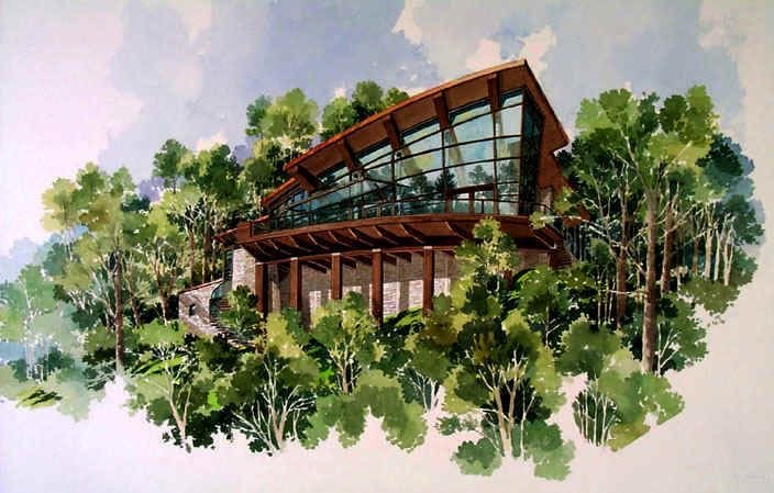 704x449 Watercolor House Renderings Watercolor Architectural Renderings
