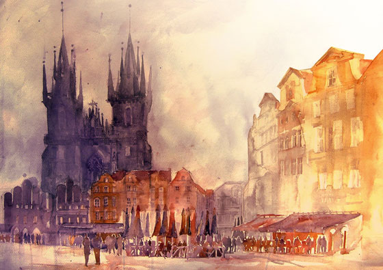 560x395 Watercolor + Architecture Thee Blog
