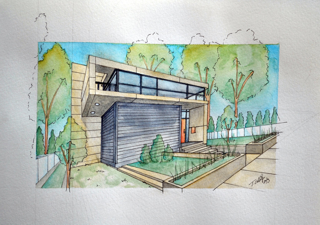1024x718 Watercolor Architecture 1 By Tyleen