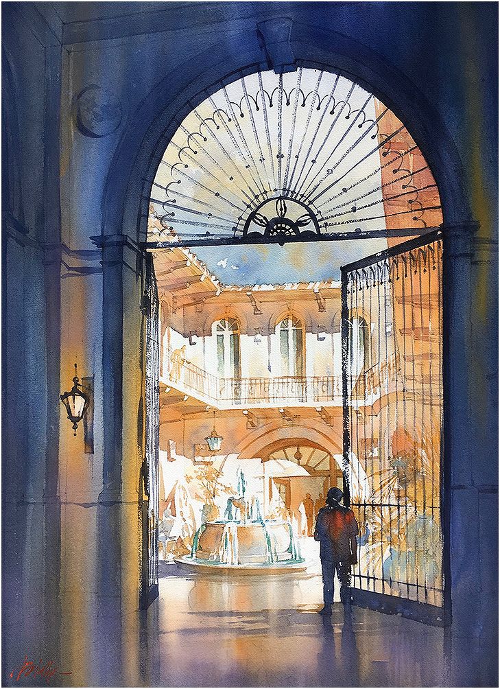 729x1004 Watercolor Art And Architecture Combine Through Thomas Schaller