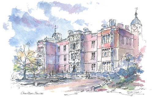 500x319 Collection Of Free Drawing Architecture Watercolour. Download On