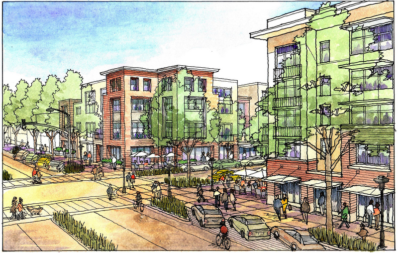 800x508 Watercolor Rendering Of Mixed Use Project Proposed By San
