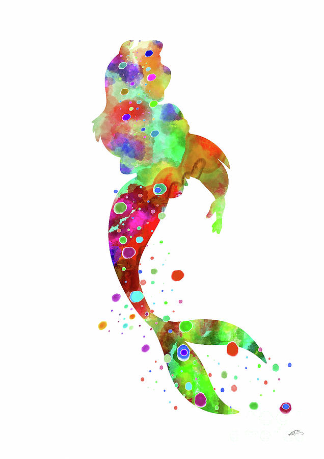 636x900 Ariel Watercolor Print Digital Art By Svetla Tancheva