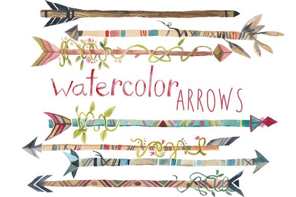 580x386 Watercolor Arrows Clip Art By Digital Press Creation On Creative