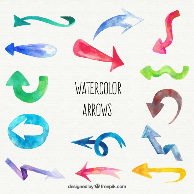 626x626 Watercolor Arrows Vector Free Download