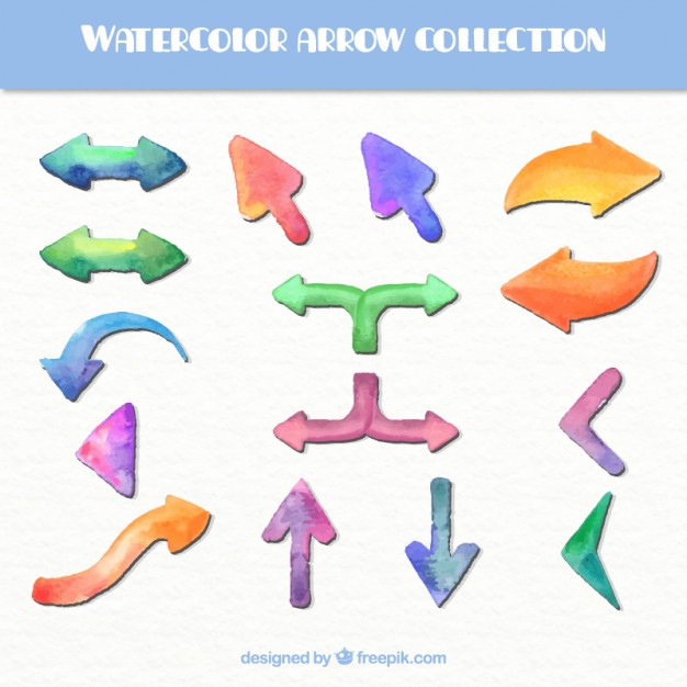 626x626 Collection Watercolor Arrow Vector Free Download
