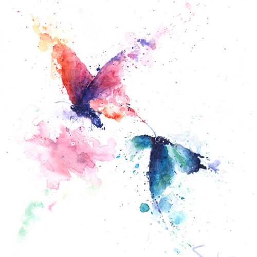 500x500 Koi Watercolor Print Watercolor Animal Paintings