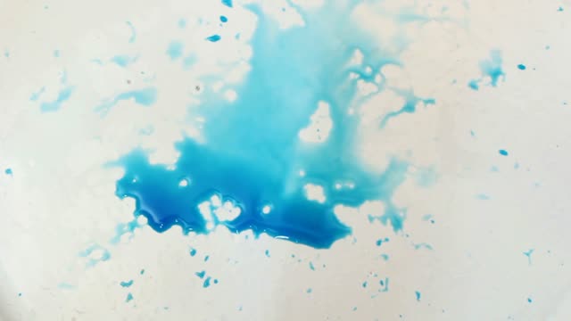 640x360 Strong Wind Blows On Blue Water Droplets. Creative Video With A