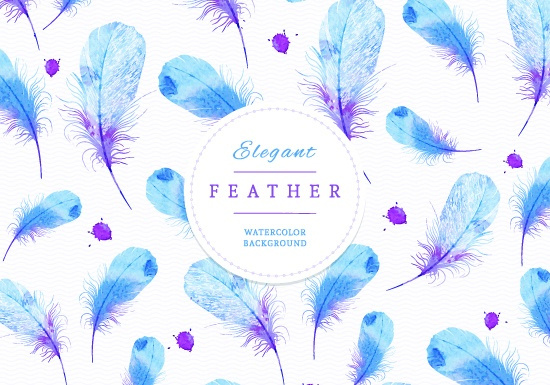 550x385 Watercolor Feather Art Background Vector Free Vector In