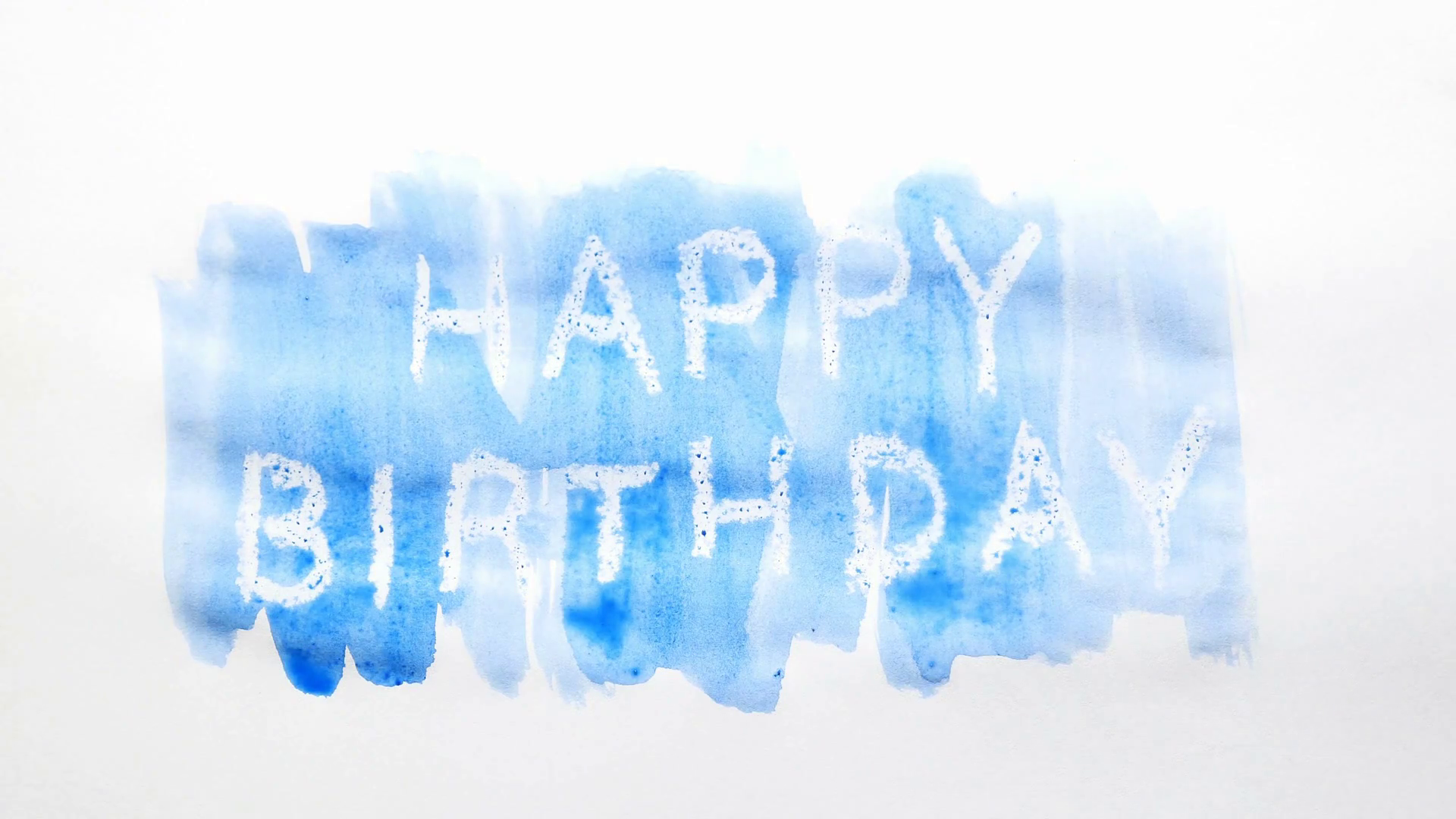 1920x1080 Happy Birthday Text Inscription Watercolor Artist Paints Blot