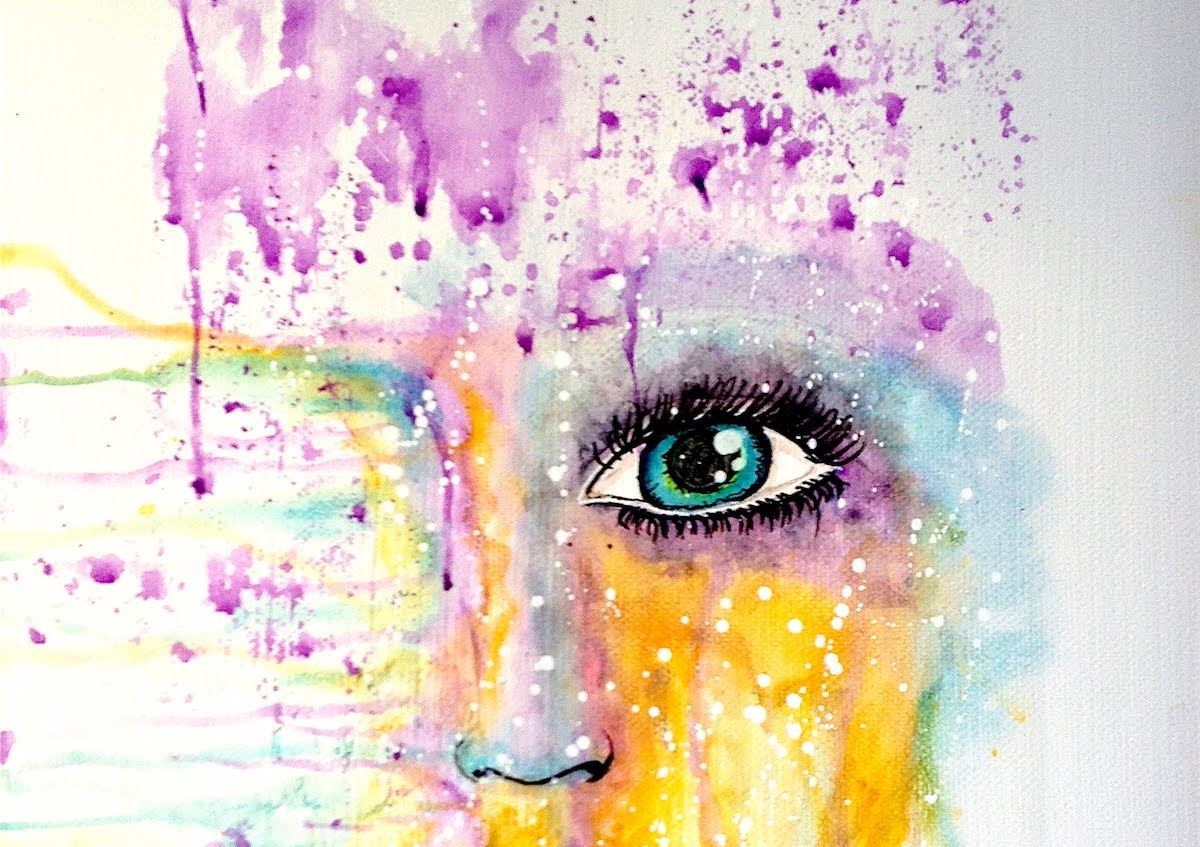 1200x847 Abstract Watercolor Portrait