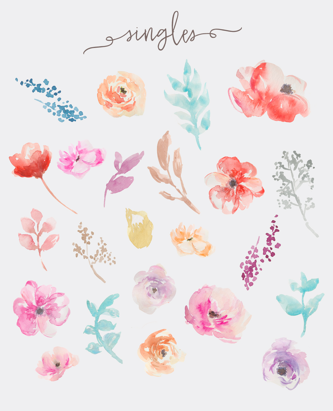 1160x1431 Watercolor Flowers Clip Art By Angie Makes