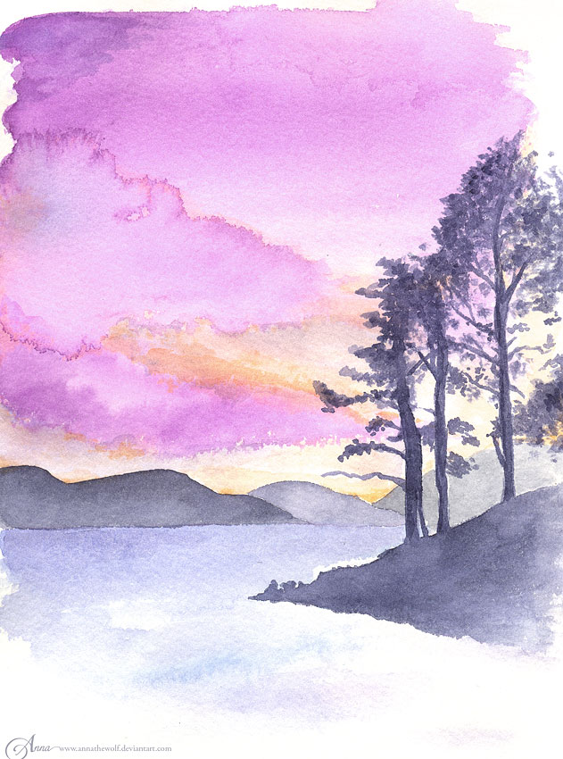 631x850 Irish Landscape Watercolor By Stardust Art