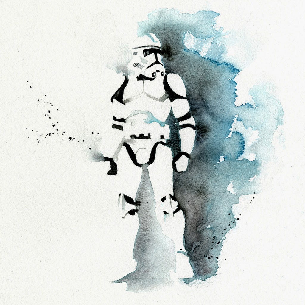1024x1024 My Watercolor Stormtrooper By Kevin Hicks @ Perception Fine Body