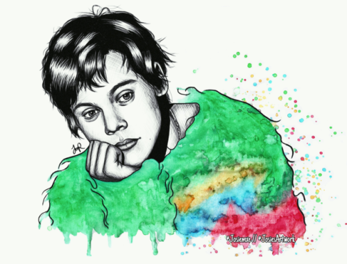 500x381 Harry Styles Watercolour Tumblr