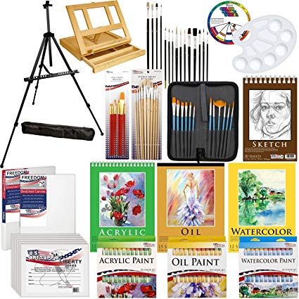 425x425 Us Art Supply 133pc Deluxe Artist Painting Set With
