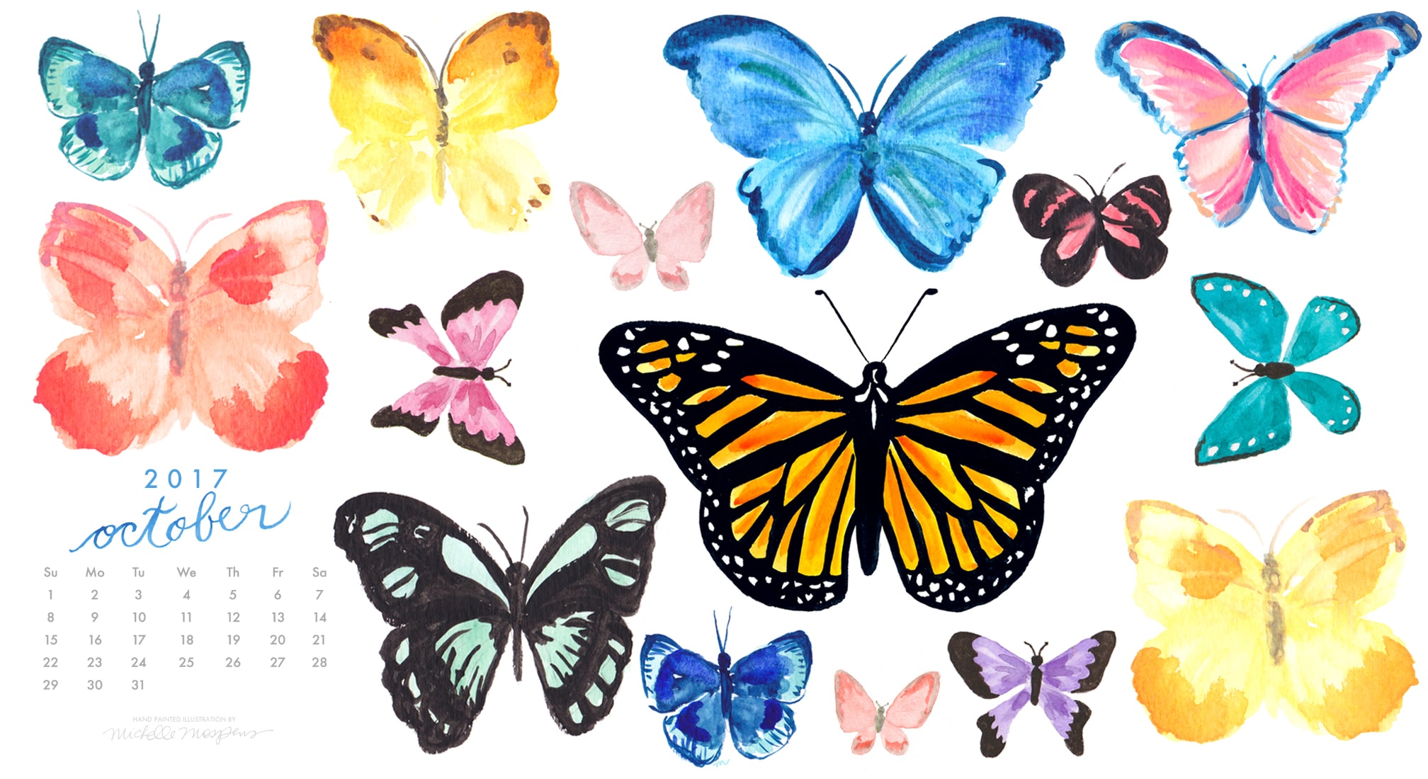 2016x1100 October Watercolor Wallpaper Custom Watercolor Invitations