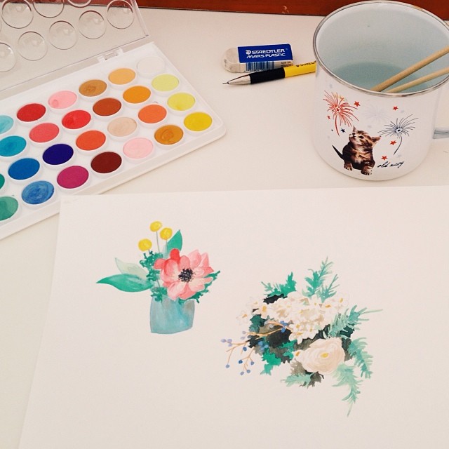 640x640 Watercolor Painting Inspiration