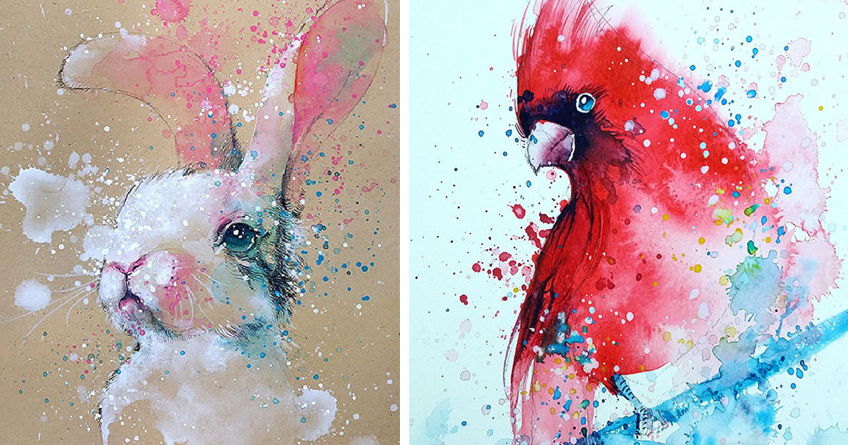 1200x630 Splashed Watercolor Paintings By Tilen Ti Bored Panda