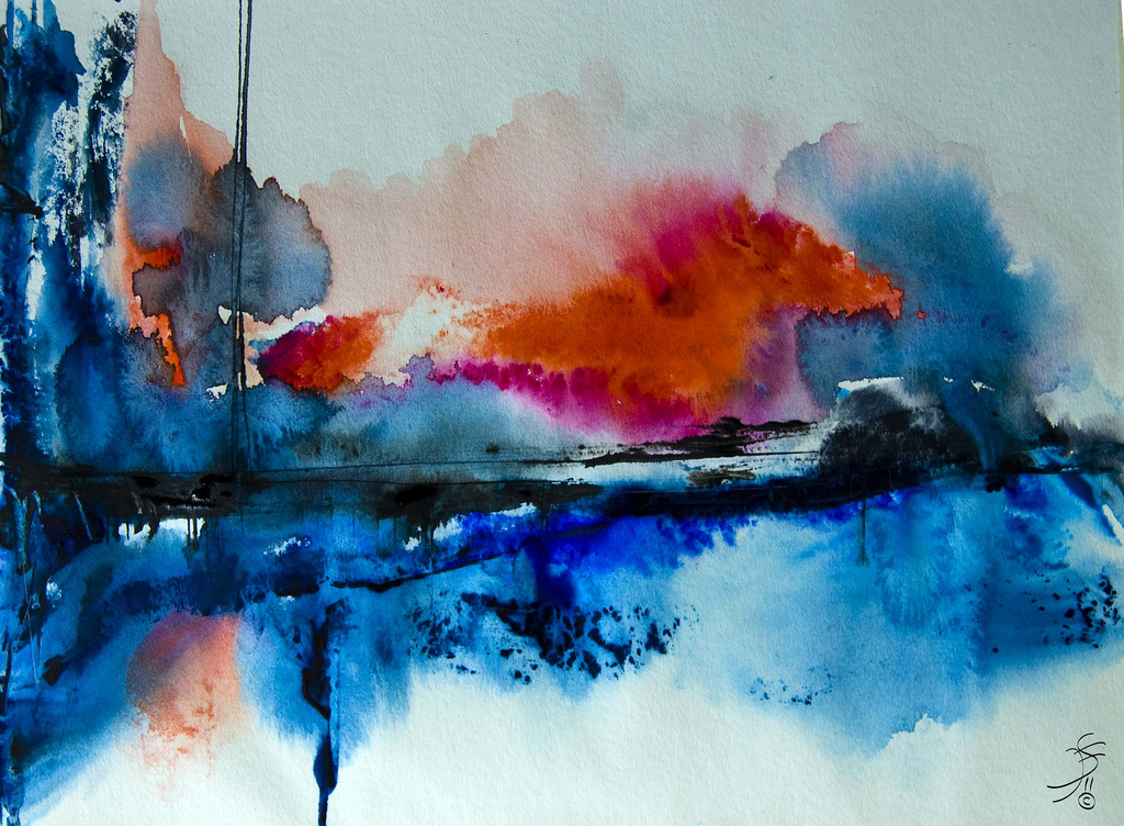 1024x752 Abstract Watercolor Artwork Jose Favian Sosa