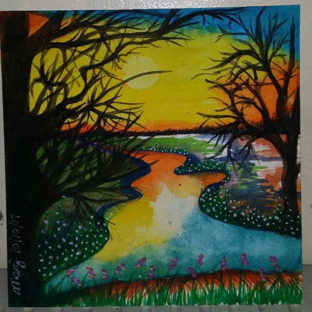 640x640 Watercolor Paintings (Landscape) (Canvass Php 250.00 And Paper Php