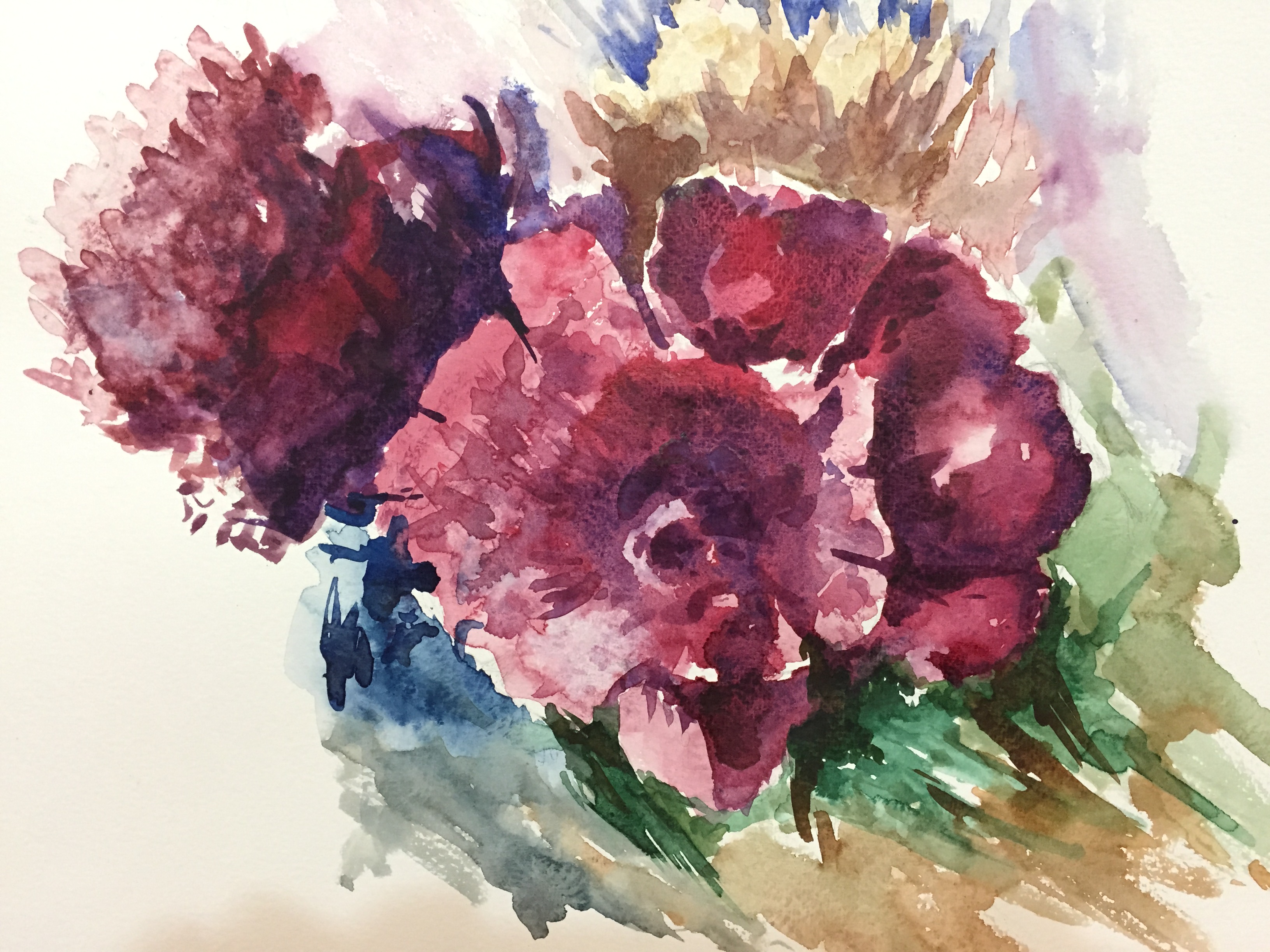 3264x2448 Flower Watercolor Artwork