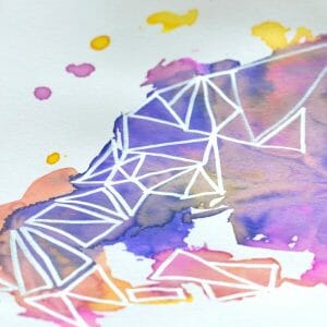 300x300 Geometric Watercolor Art