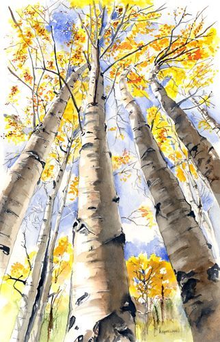 322x500 Diy Face Masks Birch Trees Kathleen Spellman Watercolor In 2018