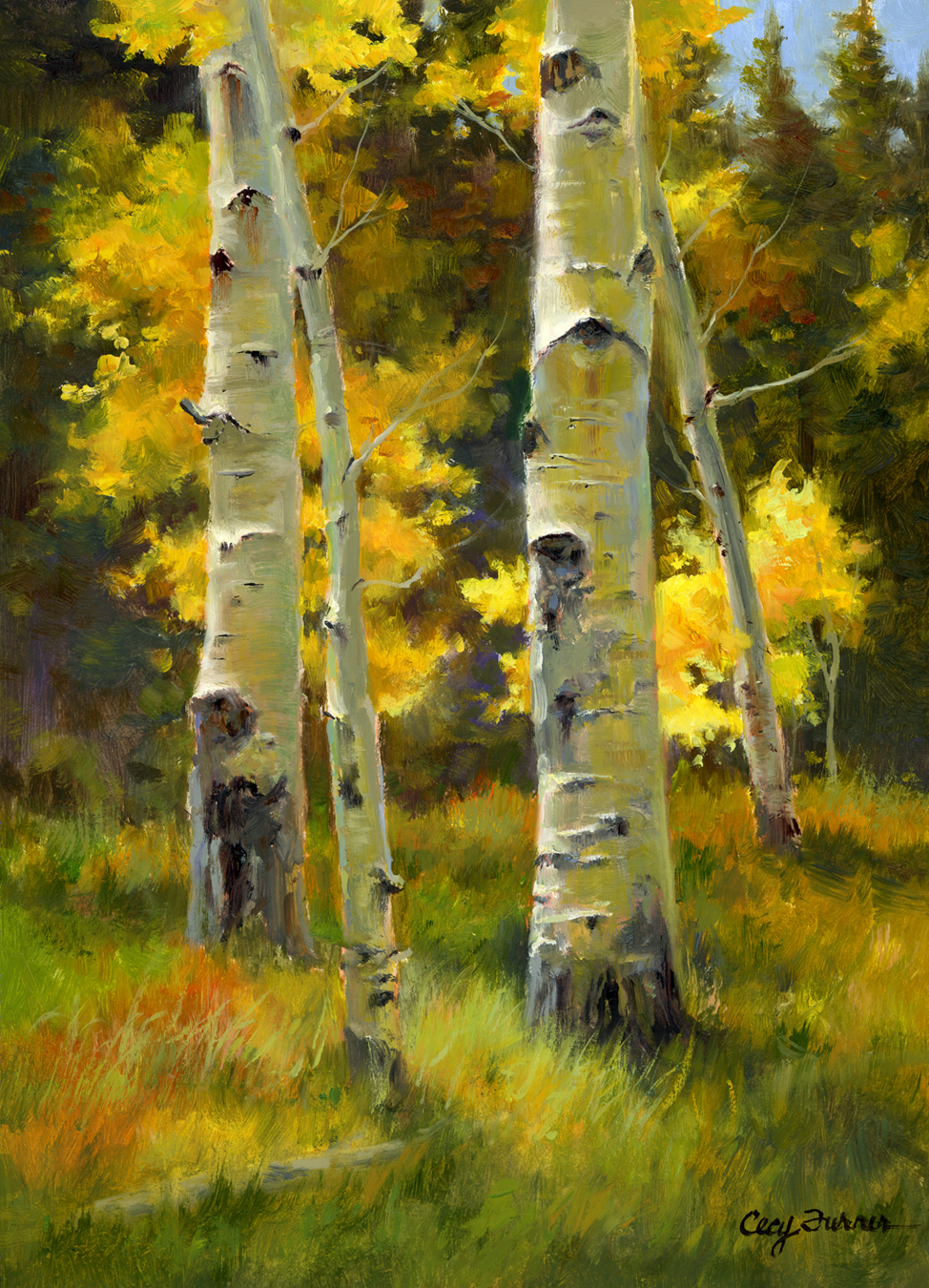 974x1350 Aspen Trees Paintings Cecy Turner Watercolor Landscape Demo March