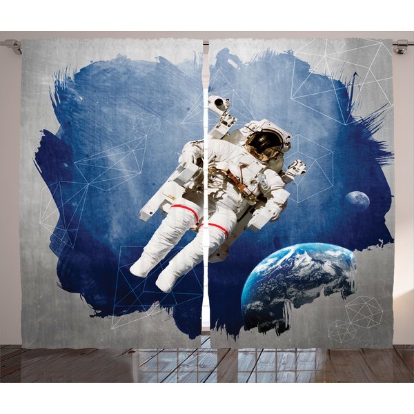 600x600 Brayden Studio Aubree Galaxy Artsy Grunge Astronaut And Planet