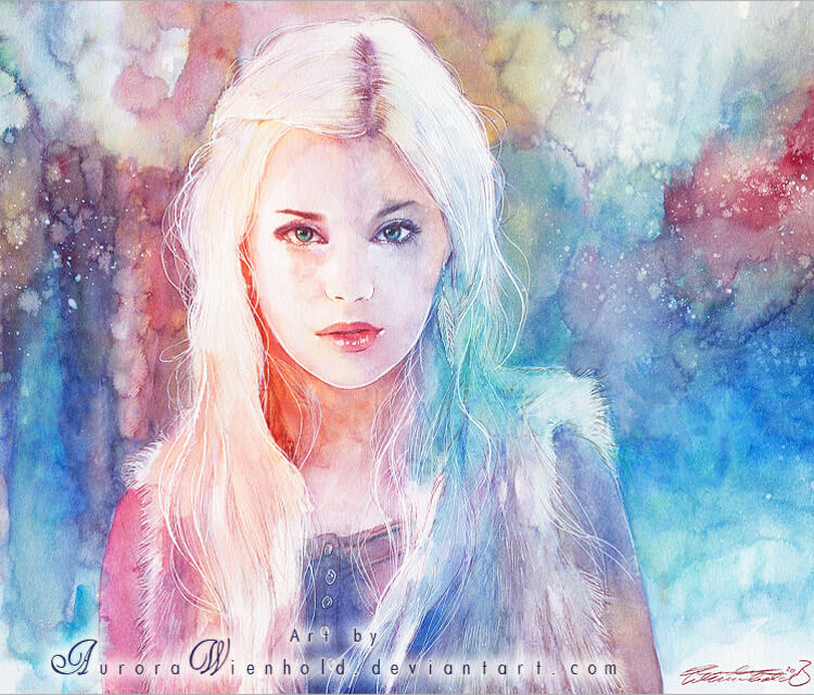 750x640 Frozen Times Watercolor Painting By Aurora Wienhold No. 2541