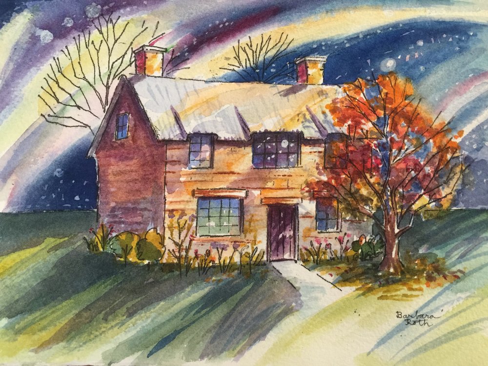 1000x750 Aurora Borealis Watercolor Anywhere Art