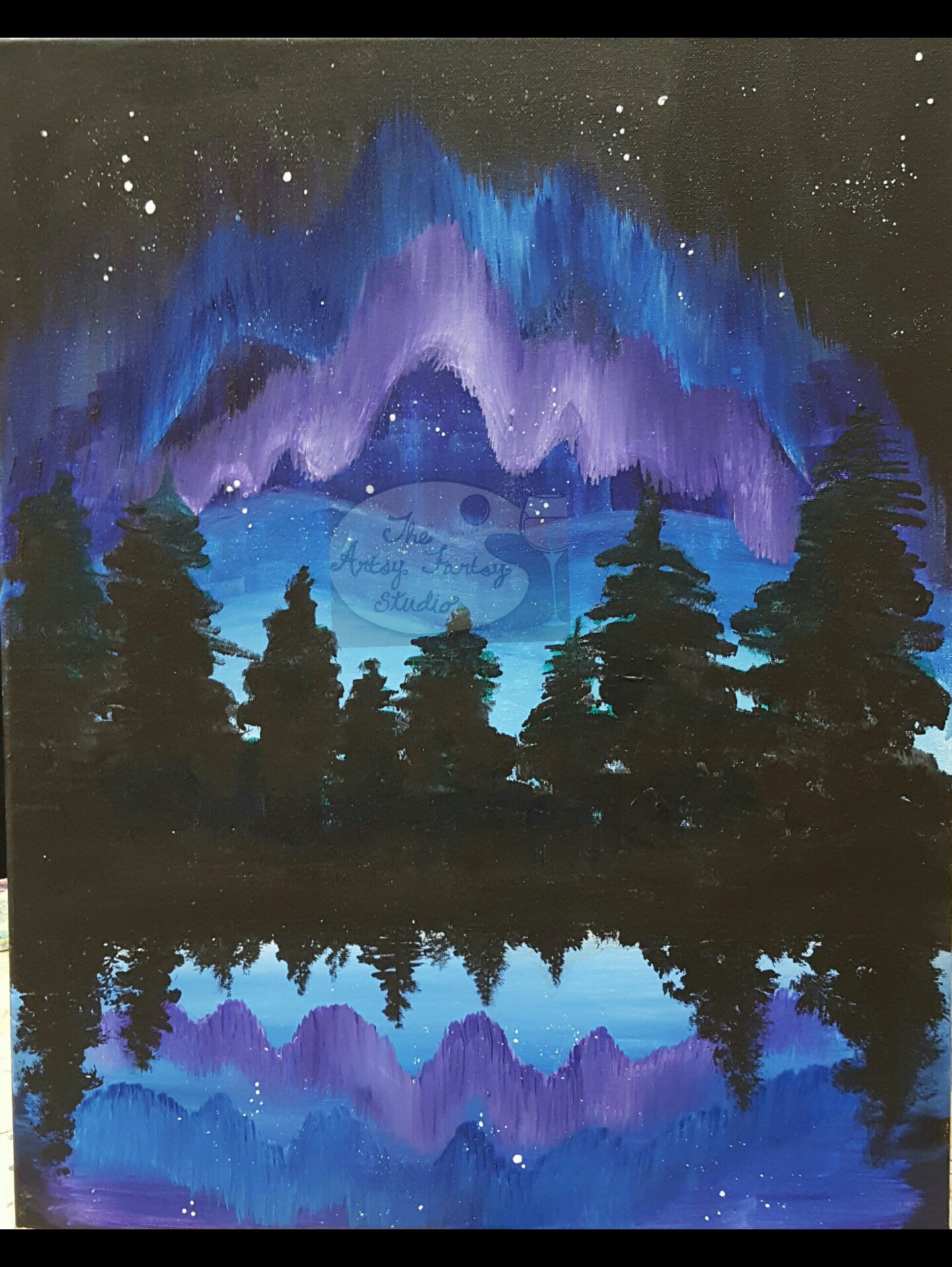 1440x1916 Aurora Borealis The Artsy Fartsy Studio