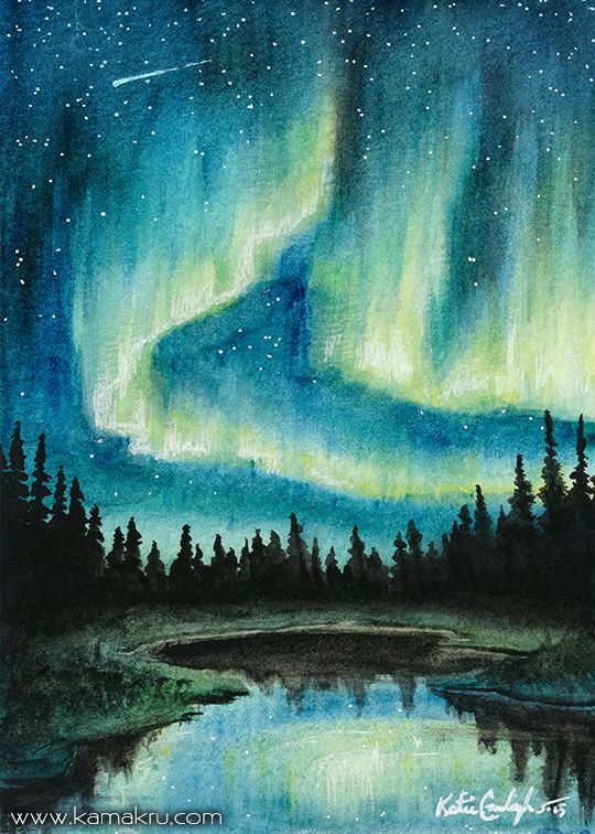 540x756 Image Result For Watercolor Aurora Borealis Inner Artist In 2018