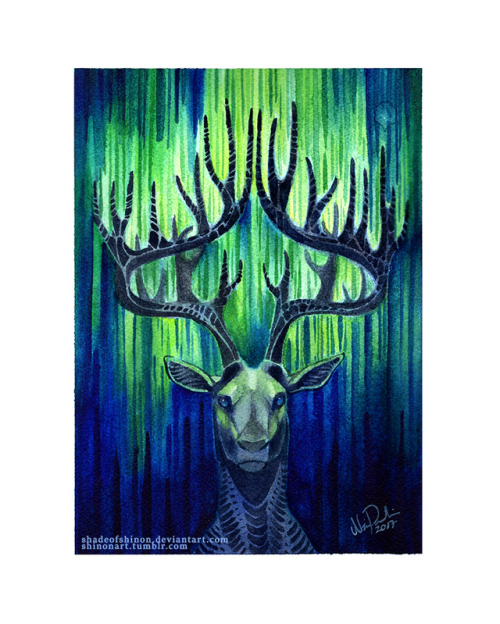 500x624 Aurora Borealis Watercolor Tumblr