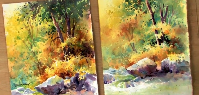 800x385 Fall Landscape Painting Watercolor Unleashed