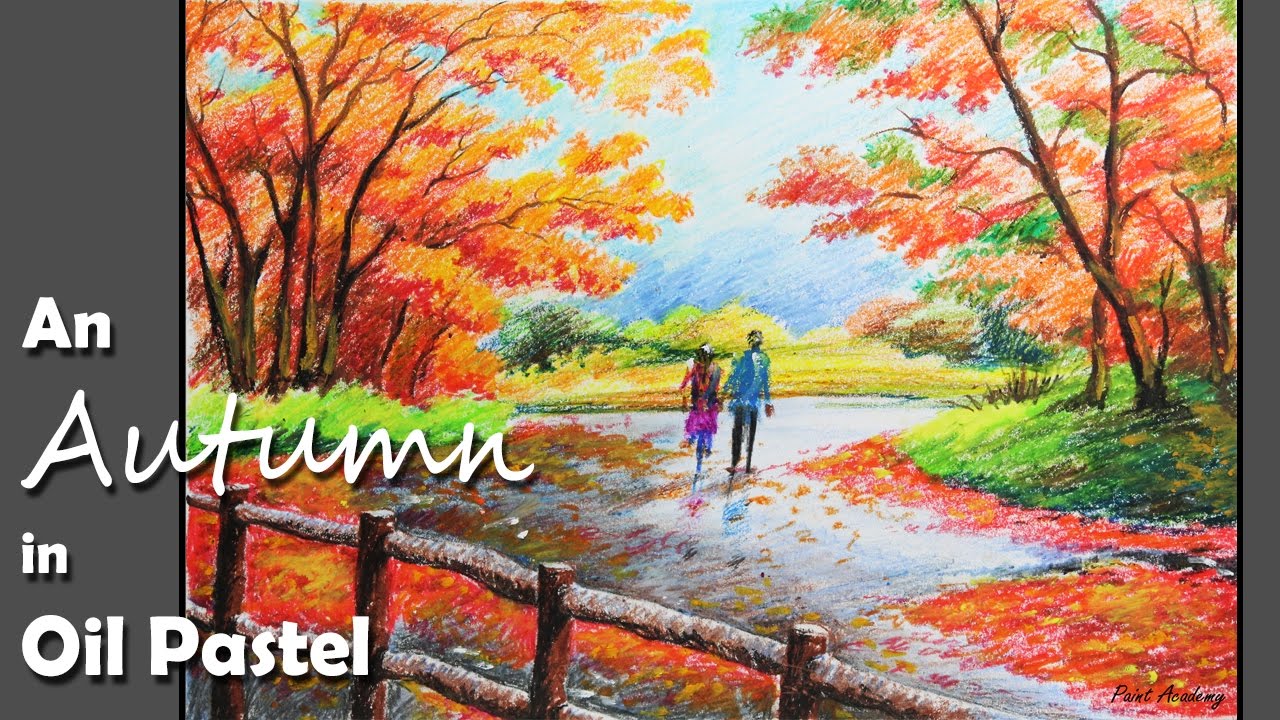 1280x720 How To Paint An Autumn Scene In Oil Pastel Step By Step