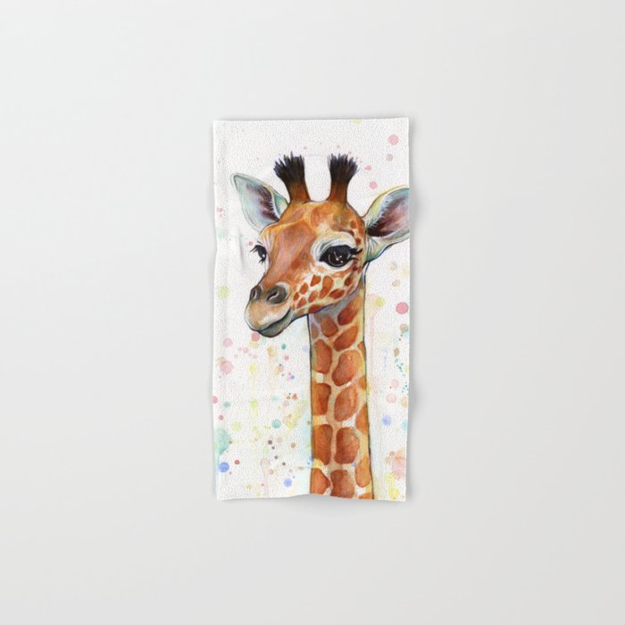 700x700 Giraffe Baby Animal Watercolor Whimsical Nursery Animals Hand