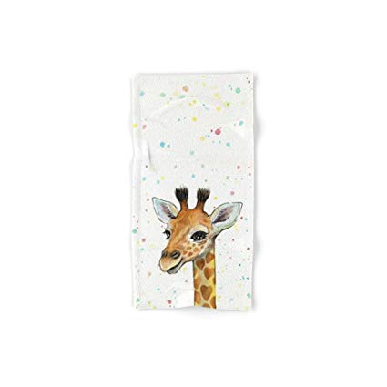 425x425 Society6 Giraffe Baby Animal With Hearts Watercolor