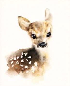 290x357 Fawn Watercolor Print Let Me Illustrate