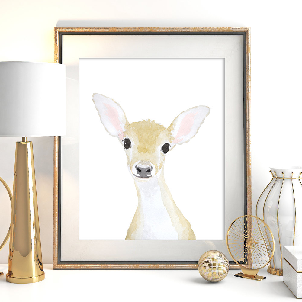 1000x1000 Baby Deer Print Tori Applewhite Artwork