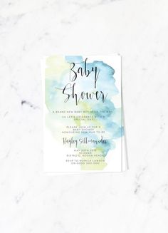 236x327 Tory Turquoise Watercolor Baby Shower Invitation Printable Baby