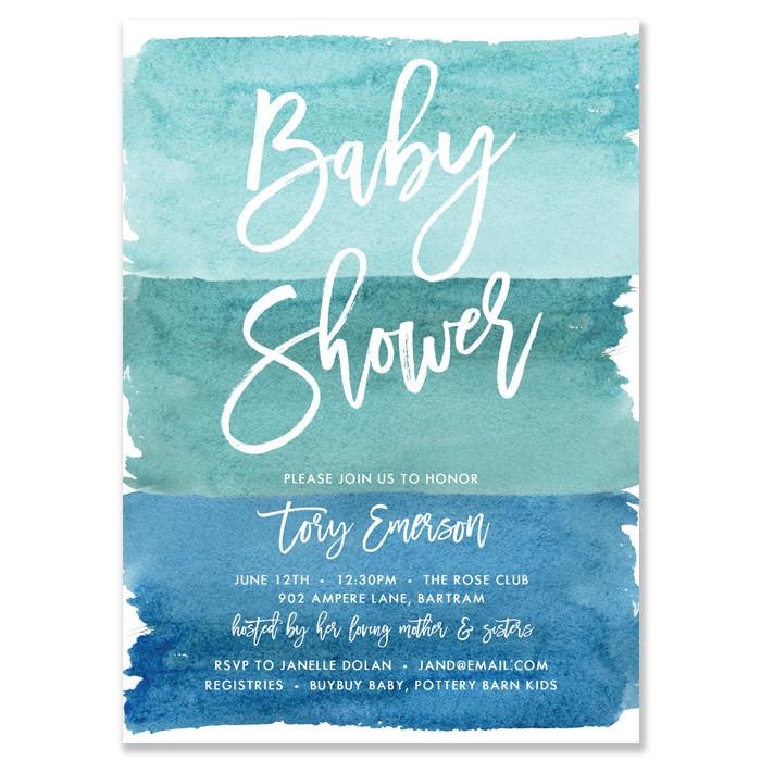 700x700 Turquoise Watercolor Ombre Baby Shower Invitations
